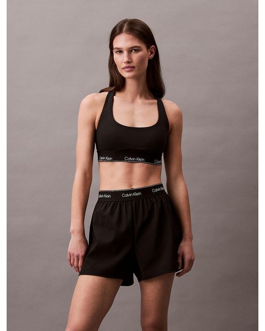 Calvin Klein Brown Quick-Dry Medium Impact Sports Bra