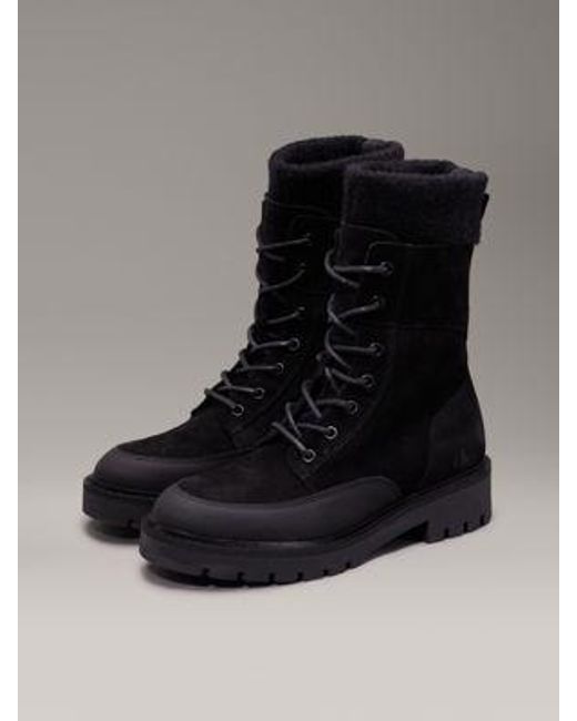 Botas de ante de invierno Calvin Klein de color Black