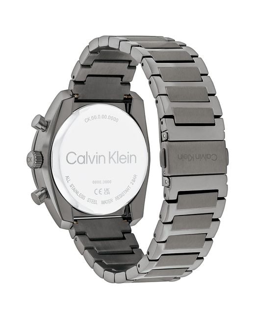 Calvin Klein Gray Multifunction Link Bracelet Watch for men