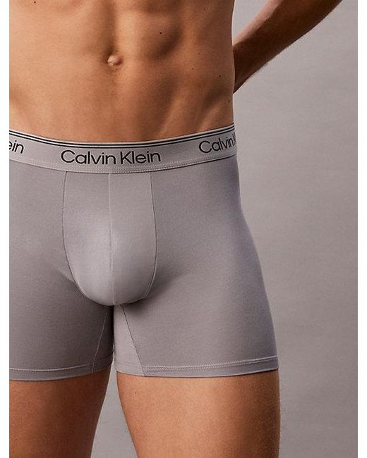 Calvin Klein Gray 3 Pack Boxer Briefs for men