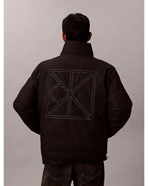 Calvin Klein Omkeerbaar Pufferjack Met All-Over Embleem Logo in het Multicolor voor heren