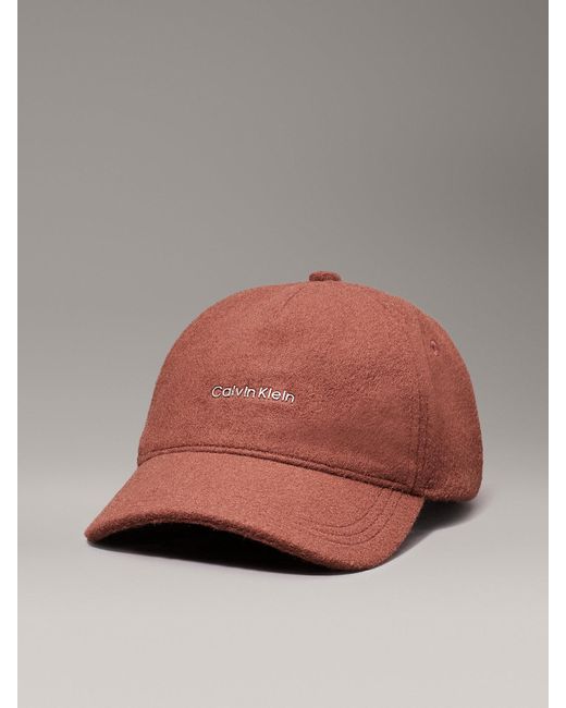 Calvin Klein Pink Wool Blend Felt Cap