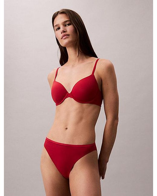 Calvin Klein Red T-Shirt Bra Perfectly Fit