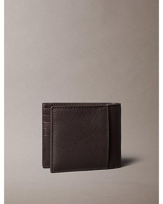 Calvin Klein Gray Leather Bifold Wallet for men