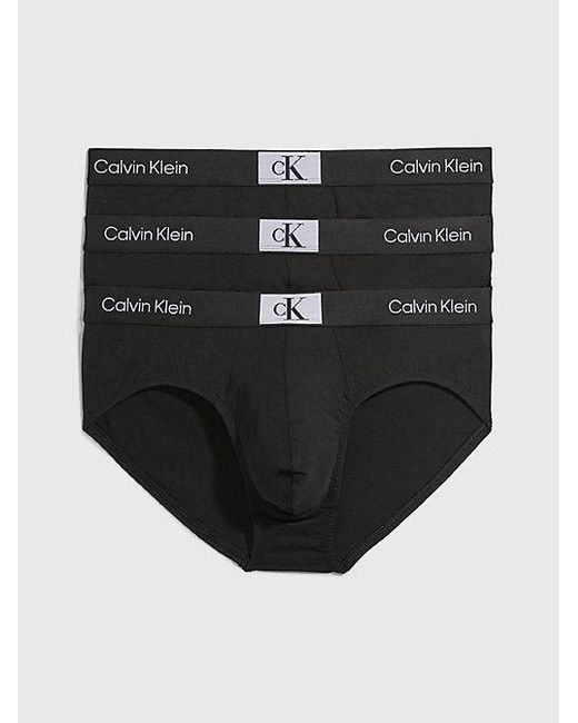 Calvin Klein 3-pack Slips - Ck96 in het Black voor heren