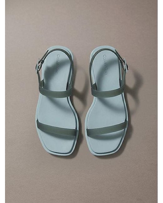 Calvin Klein Gray Finni Jelly Slingback Sandals