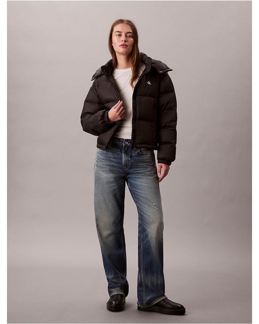 Calvin Klein Brown Calvin Klein Midweight Down Puffer Jacket