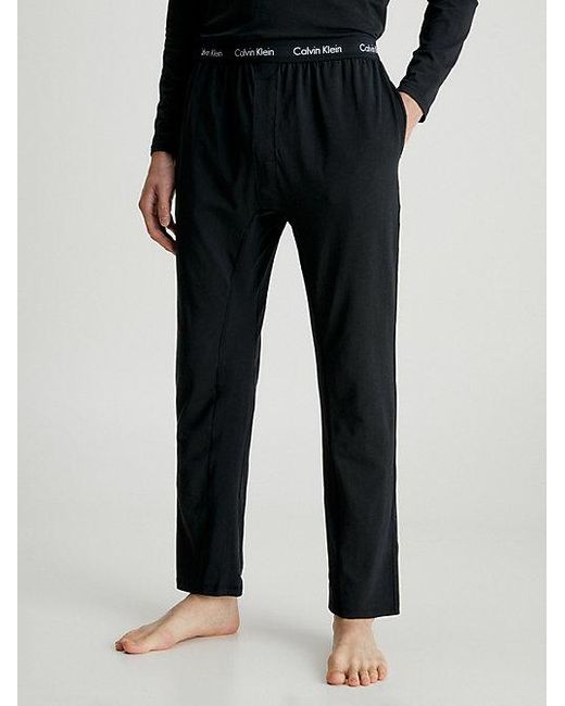 verhouding Het strand overhemd Calvin Klein Pyjamabroek - Cotton Stretch in het Zwart voor heren | Lyst NL