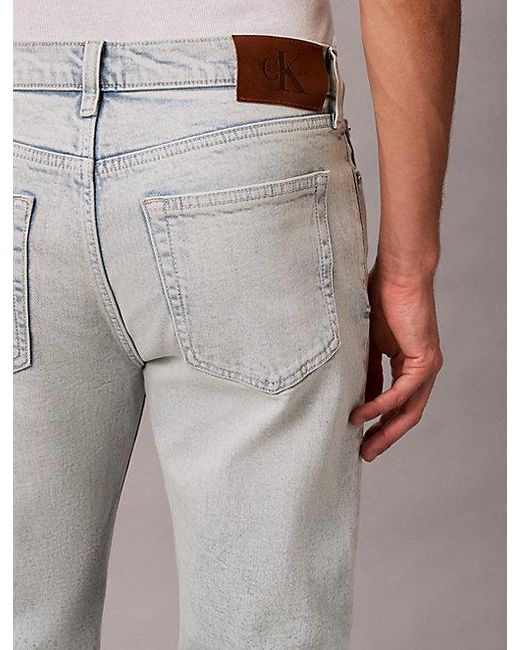 Calvin Klein Gray Jeans Standard Straight Fit Jeans for men