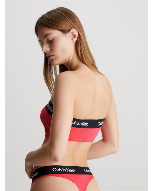 Calvin Klein Red Bandeau Bikini Top - Ck96