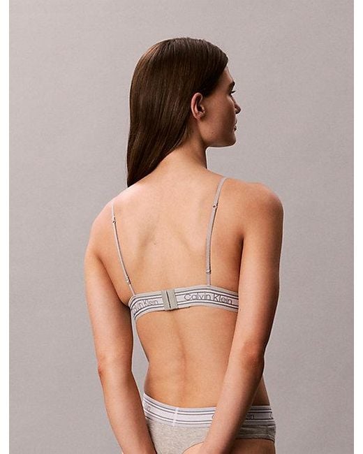 Calvin Klein Multicolor Rib Stripe Triangle Bra Icon Cotton Modal