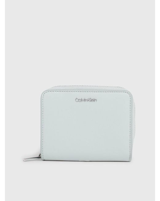 Calvin Klein Blue Rfid Zip Around Wallet
