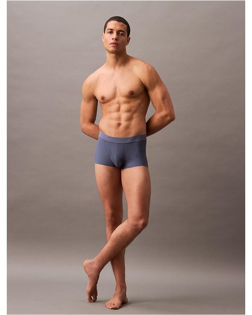 Calvin Klein Black Label Blue Calvin Klein Ck Low Rise Trunk for men