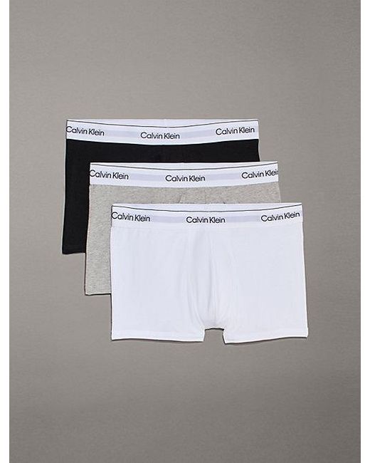 Calvin Klein 3-Pack Trunks in het White voor heren