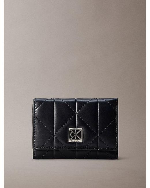 Calvin Klein Gray Quilted Zip Wallet