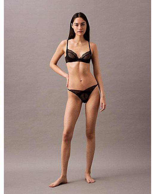 Calvin Klein Plunge Bh in het Black