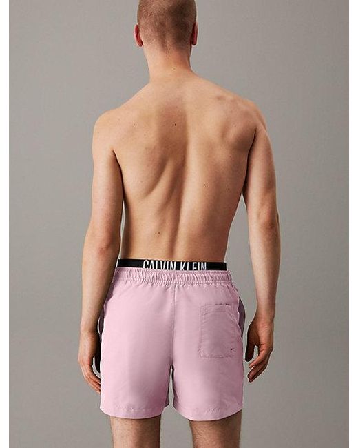 Calvin Klein Zwemshort Met Dubbele Tailleband in het Pink voor heren