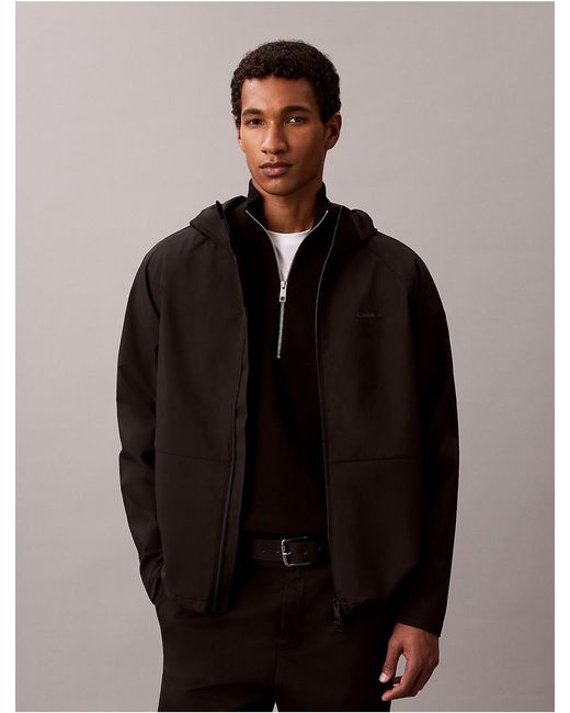 Calvin Klein Black Tech Shell Hooded Jacket for men