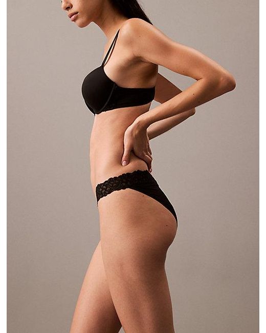 Calvin Klein Natural Bikini Briefs Soft Stretch Lace