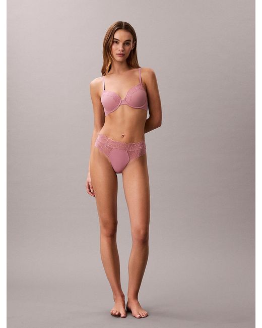 Calvin Klein Red Lightly Lined Full Coverage Bra