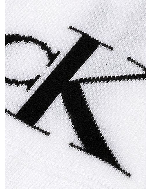 Calvin Klein 2-Pack Enkelsokken in het White