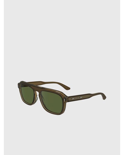 Calvin Klein Green Modified Rectangle Sunglasses Ck24504S for men
