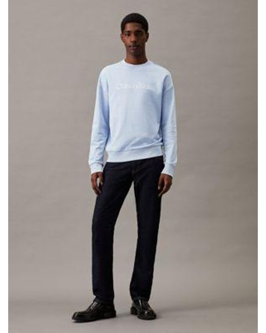 Calvin Klein Sweatshirt Met Logo in het Blue voor heren