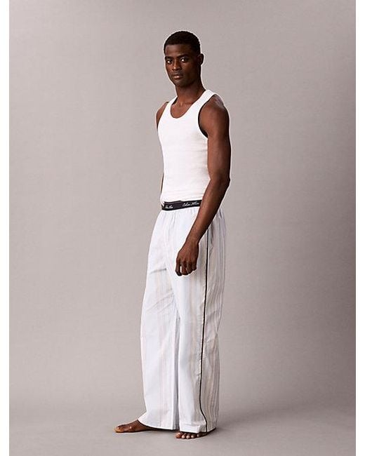 Calvin Klein Multicolor Pyjama Pants Cotton Poplin for men