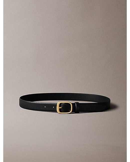 Calvin Klein Multicolor Full Grain Leather Chunky Buckle Belt