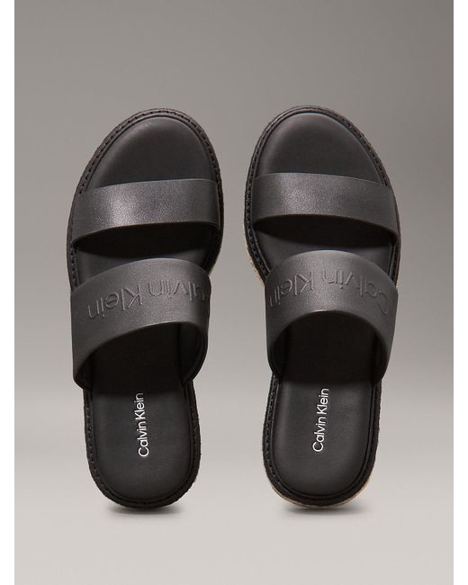 Sandali Espadrillas Con Plateau di Calvin Klein in Gray