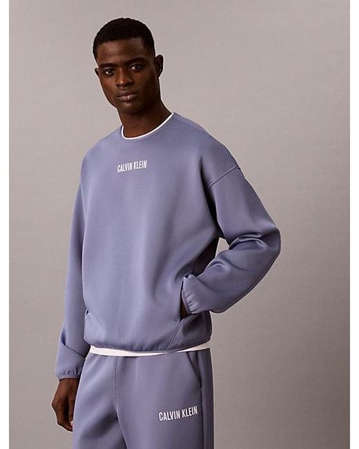Calvin Klein Purple Sport Quick Dry Performance Pocket Sweatshirt for men