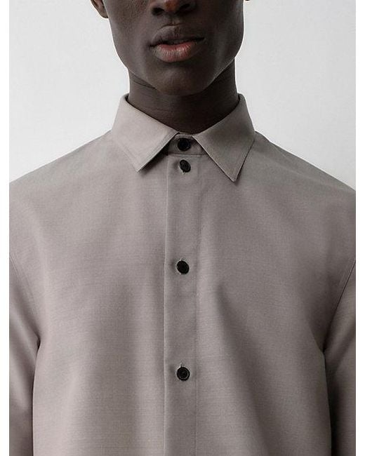 Calvin Klein Gray Juan Button-Down Shirt for men