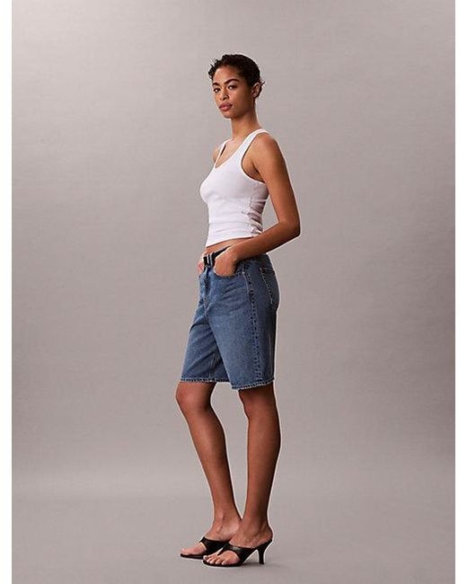 Calvin Klein Blue Jeans Denim Bermuda Shorts