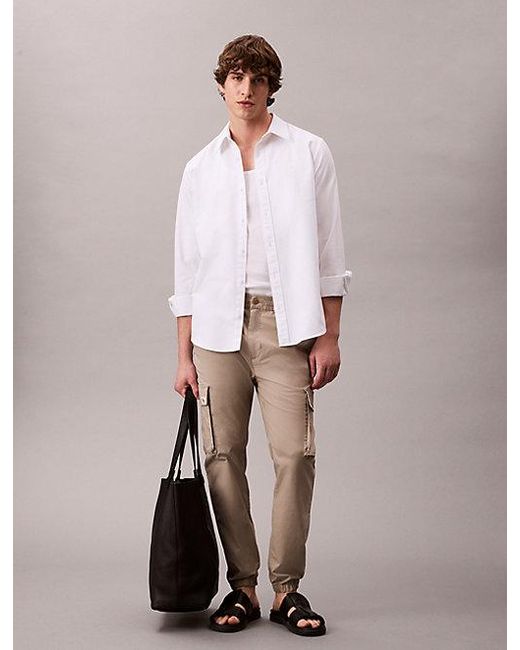 Calvin Klein Multicolor Jeans Skinny Ripstop Cargo Pants for men