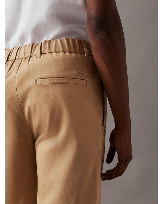 Pantalon relaxed teint en pièce Calvin Klein pour homme en coloris Brown