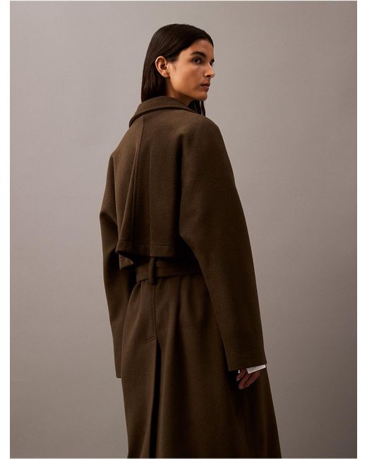 Long wool cashmere blend coats hotsell
