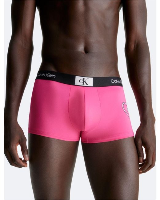 Calvin Klein 1996 V-day Micro Low Rise Trunk in Pink for Men