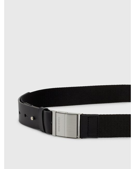 Calvin Klein Black Twill Webbing Belt for men