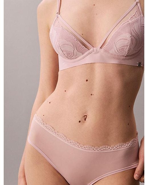 Calvin Klein Natural Hipster Panty Micro Stretch With Lace