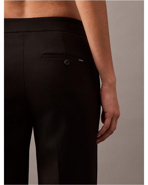 Calvin Klein Multicolor Wool Gabardine Blend Flared Pants
