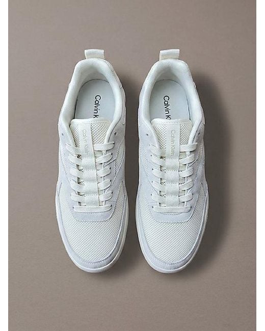Calvin Klein Metallic Ck Kayla Suede Runner Trainers