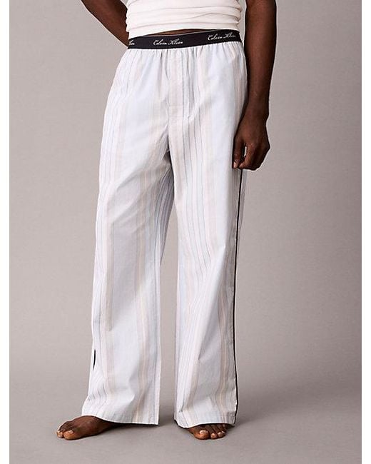 Calvin Klein Multicolor Pyjama Pants Cotton Poplin for men