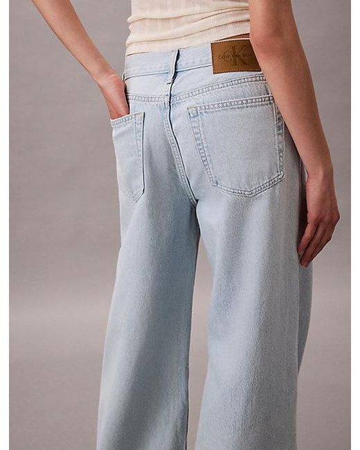 Calvin Klein Ultra Wide Leg Jeans in het Gray