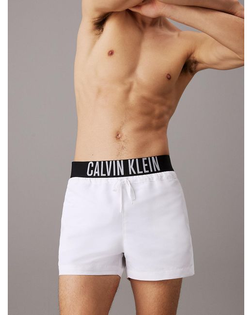 Calvin Klein White Swim Trunks - Intense Power for men