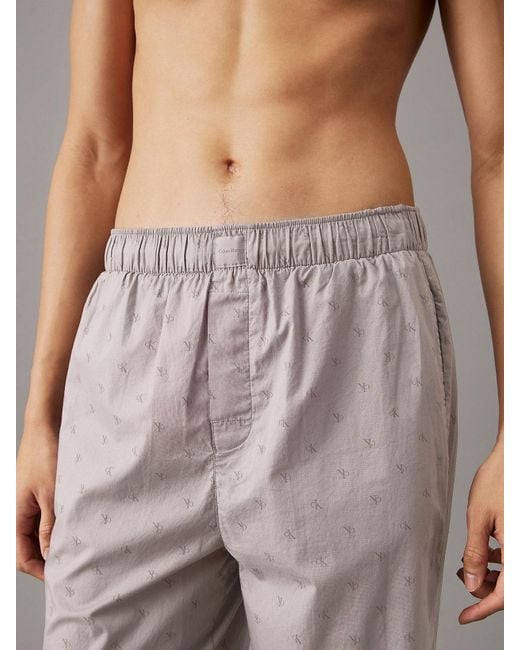 Calvin Klein Multicolor Cotton Poplin Pyjama Pants for men