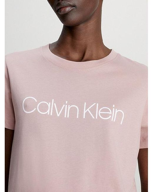 Calvin Klein Pink Organic Cotton Logo T-Shirt