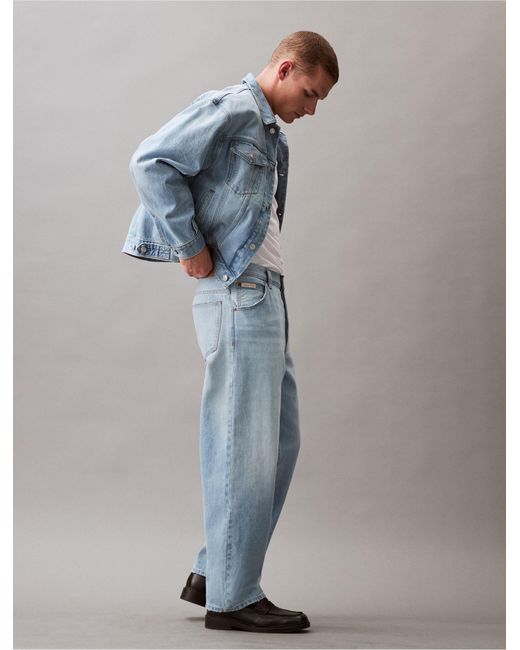 Calvin Klein Blue 90s Denim Trucker Jacket for men