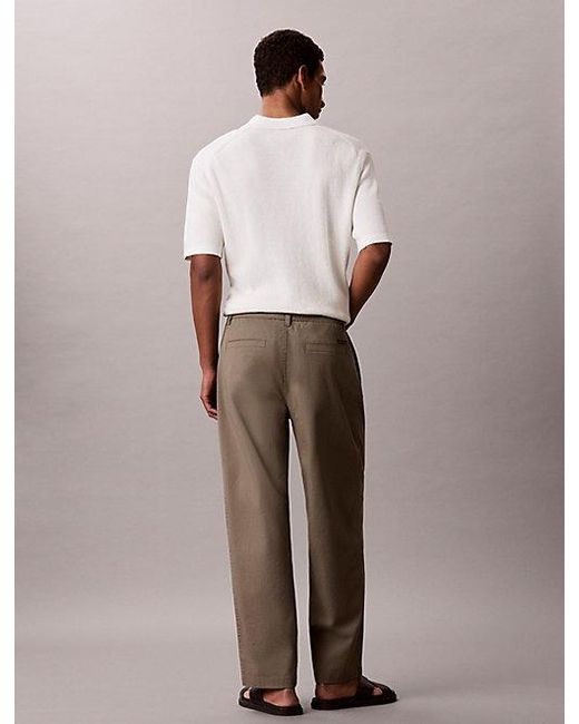 Calvin Klein Natural Jeans Comfort Cotton Relaxed Chino Trousers for men