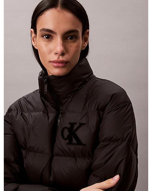 Calvin Klein Monogram Donsjack in het Blue