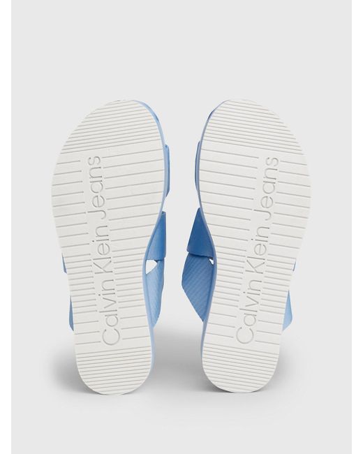 Calvin Klein Blue Platform Sandals